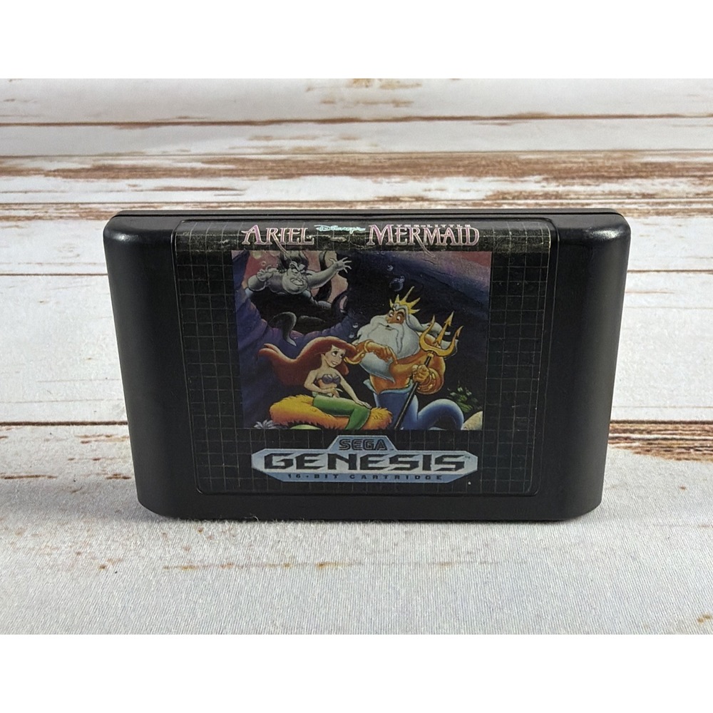 Vintage Ariel The Little Mermaid Sega Genesis Cartridge Only Action Adventure
